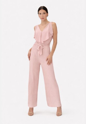Elara Jumpsuit in Pink: front