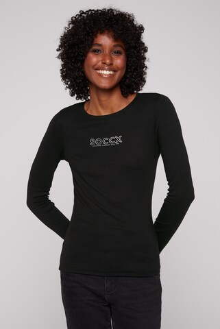 Soccx Shirt in Zwart: voorkant