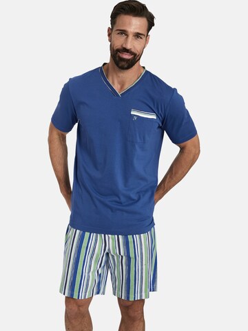 Jan Vanderstorm Short Pajamas ' Fredstein ' in Blue: front