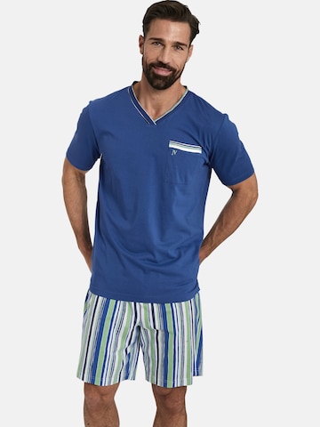 Jan Vanderstorm Short Pajamas ' Fredstein ' in Blue: front