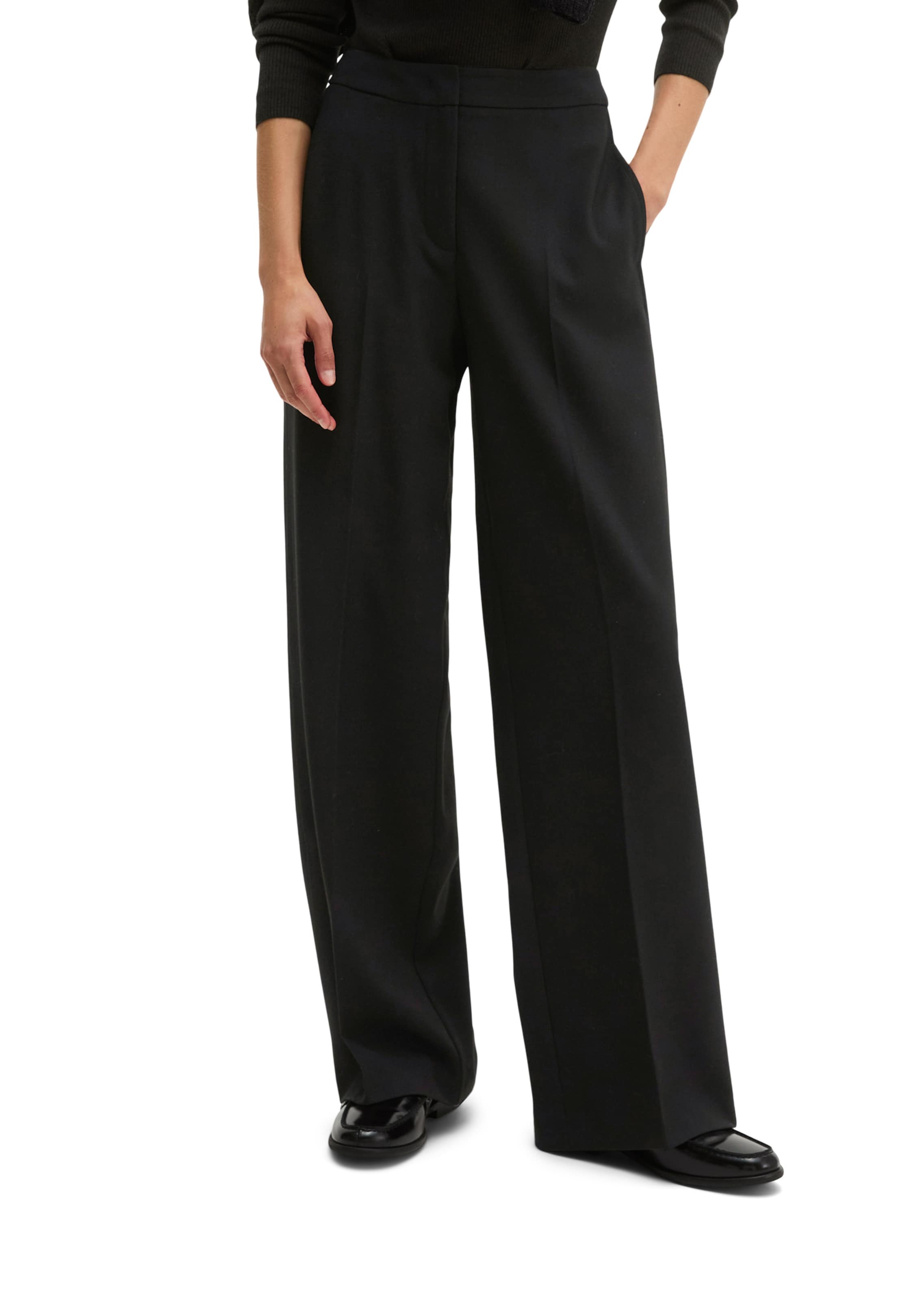 Marc O'Polo Loosefit Hose in Schwarz: Vorderseite