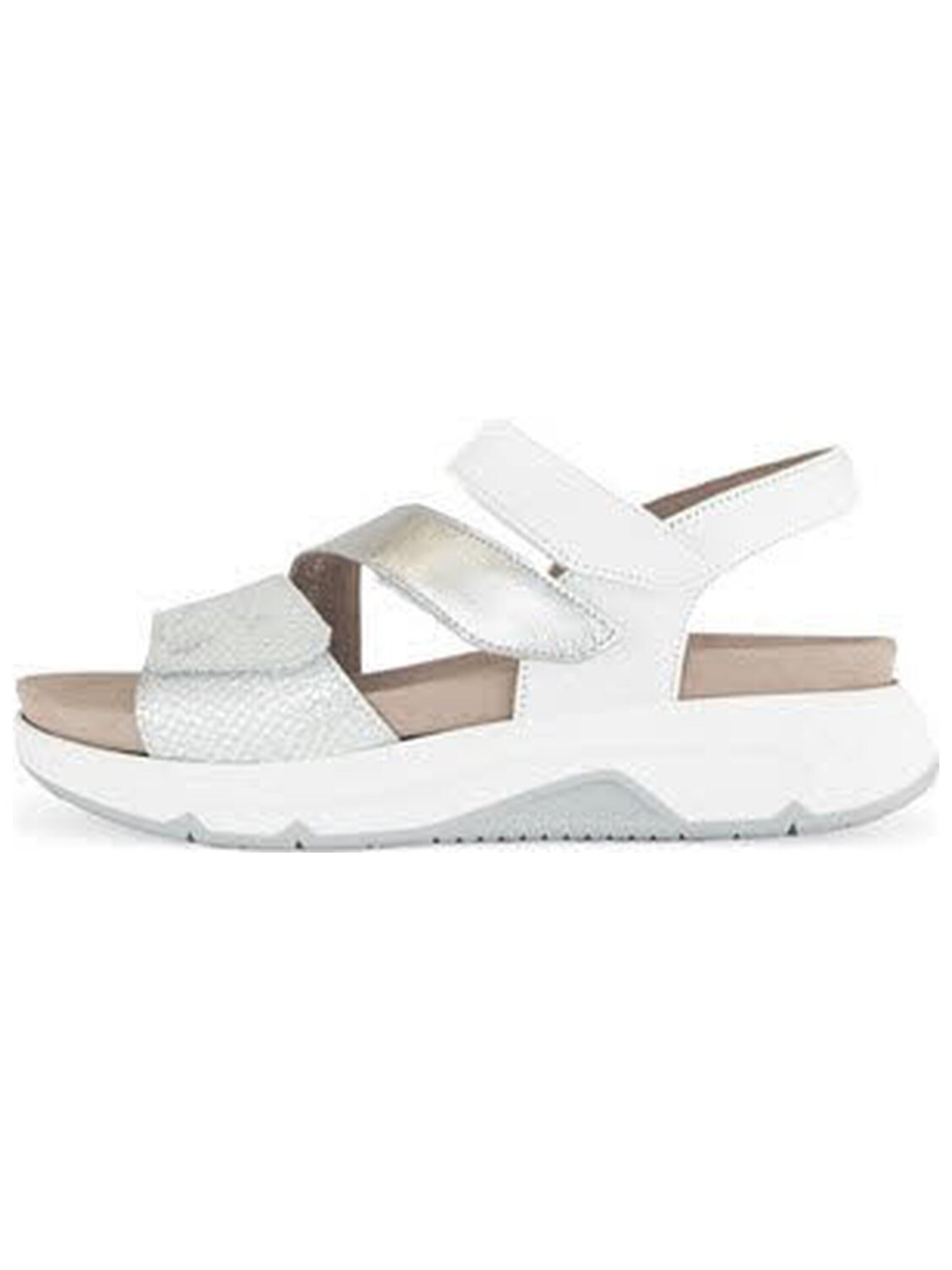 Gabor Comfort Sandals 'Sandalette Damen 66.882 51 Leder-Mix in weiß' in White: front