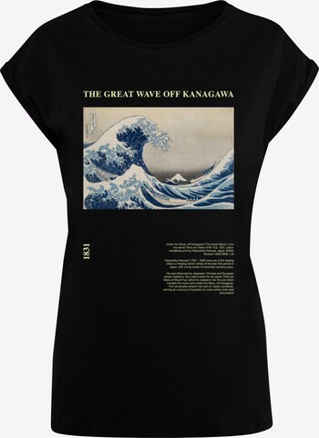 Merchcode Shirt 'Apoh - Hokusai 1831' in Zwart: voorkant