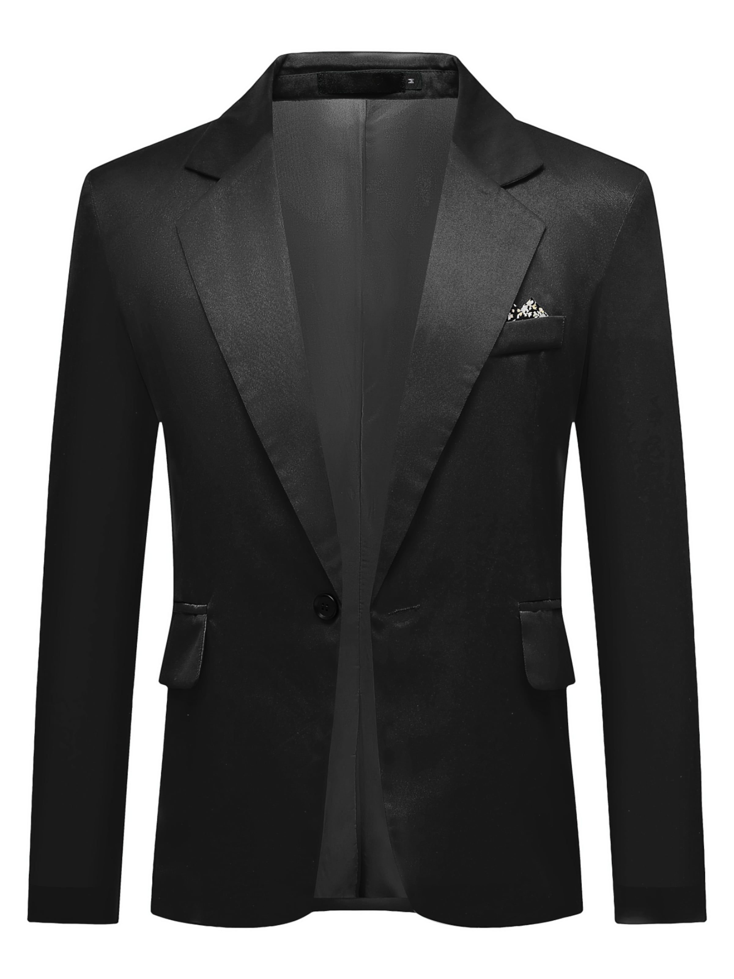 Youthup Slim Fit Sakko in Schwarz: Vorderseite