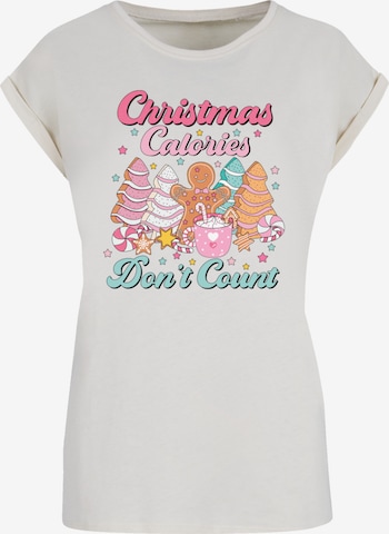 F4NT4STIC Shirt 'Christmas Calories Dont Count Candy' in Beige: front