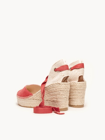 Alhamas - Sandalias 'Alpargata Cuña 8 cm' en rojo