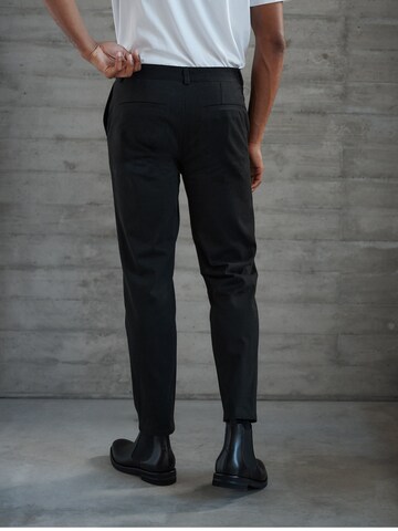 DAN FOX APPAREL Slim fit Chino trousers 'Essential' in Black