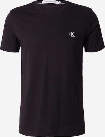 Regular fit Maglietta 'Essential' di Calvin Klein Jeans in nero: frontale