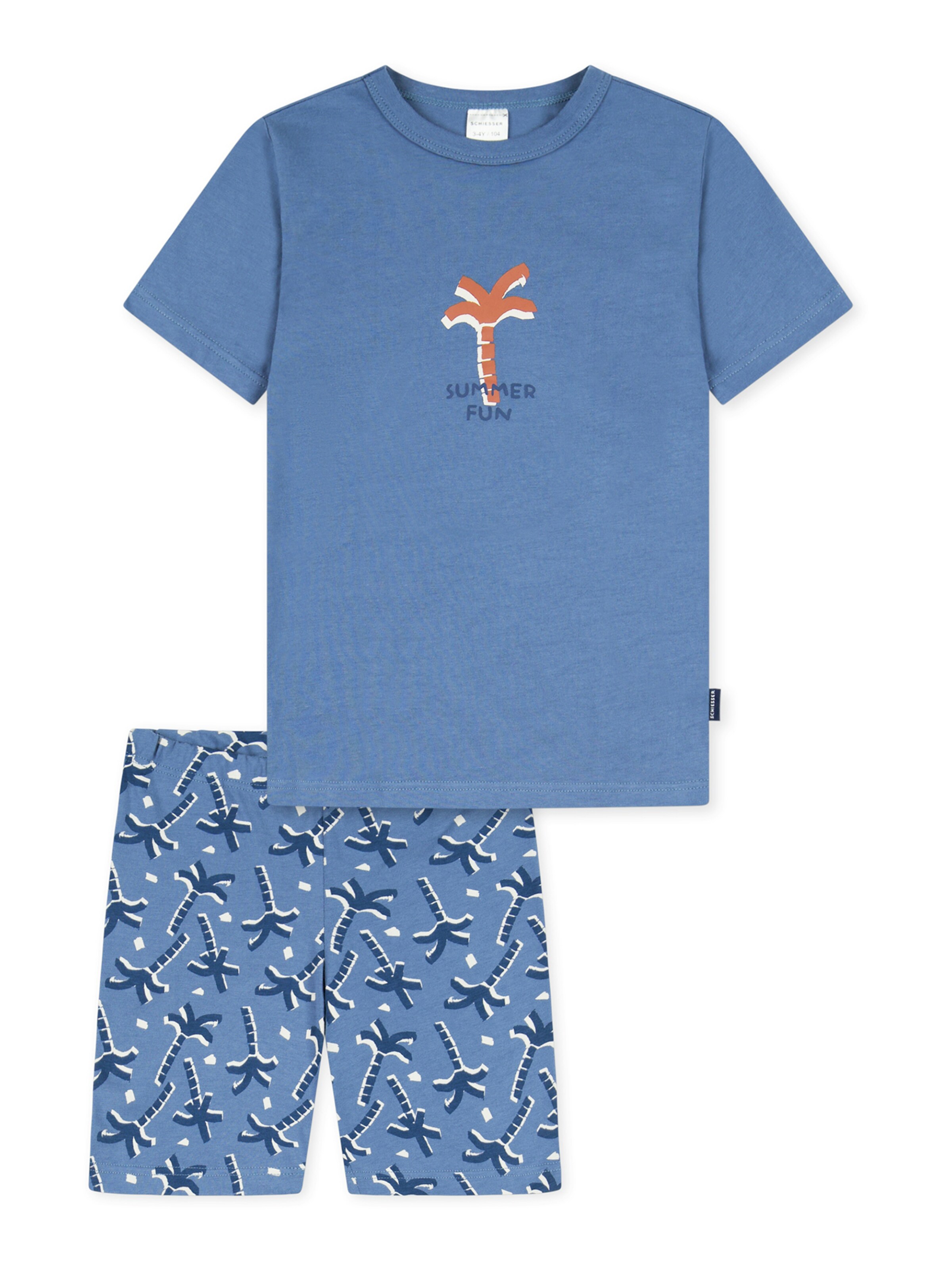 SCHIESSER Pajamas ' Nature Love Organic Cotton ' in Blue: front