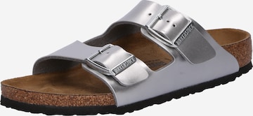 BIRKENSTOCK Open shoes 'Arizona' in Silver: front