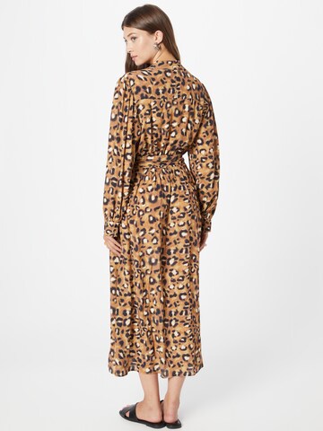 Colourful Rebel Shirt dress 'Kera' in Brown