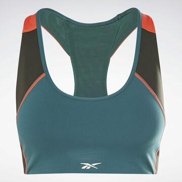 Reebok Bustier Sport bh in Groen: voorkant