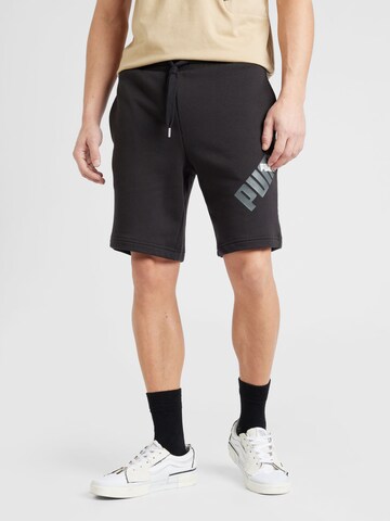 PUMA Regular Workout Pants 'POWER' in Black: front