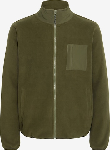 Veste en polaire ' BHBROOKS Sweatshirt zipp thru ' BLEND en vert : devant