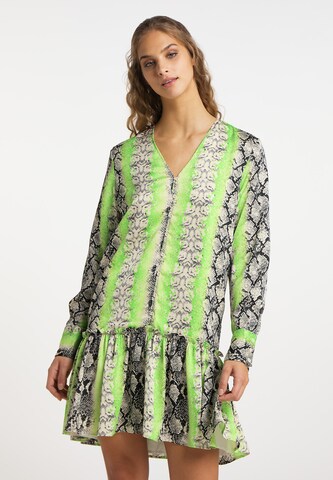 Robe-chemise IZIA en vert : devant