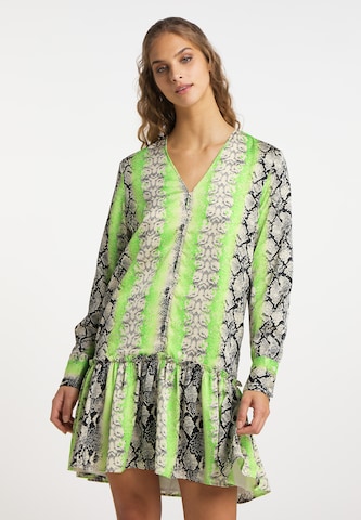 Robe-chemise IZIA en vert : devant