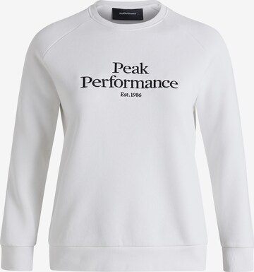 PEAK PERFORMANCE Sweatshirt in Wit: voorkant