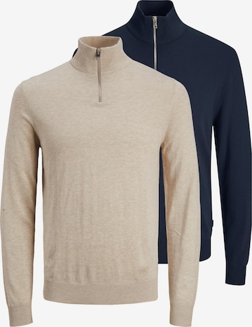 JACK & JONES Pullover 'Emil Knit' in Blau: Vorderseite