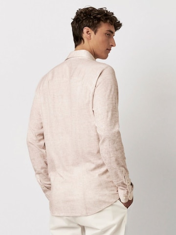 DESOTO Slim fit Overhemd in Beige