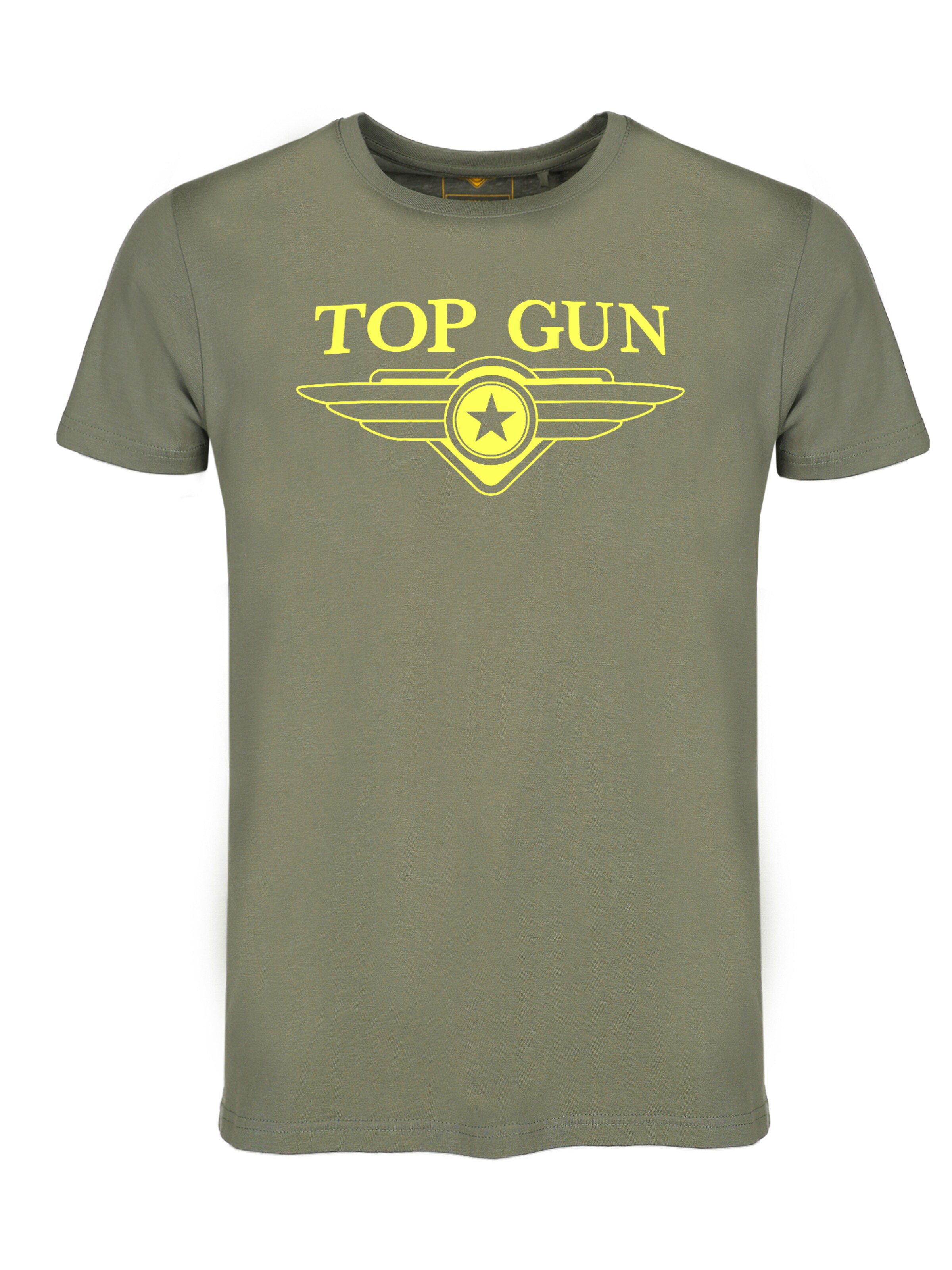 TOP GUN Shirt 'TG2024002' in Yellow / Olive, Item view