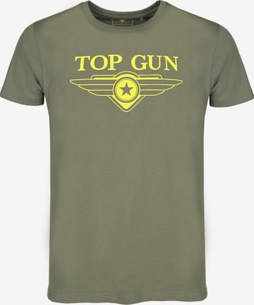 TOP GUN Shirt 'TG2024002' in Green: front