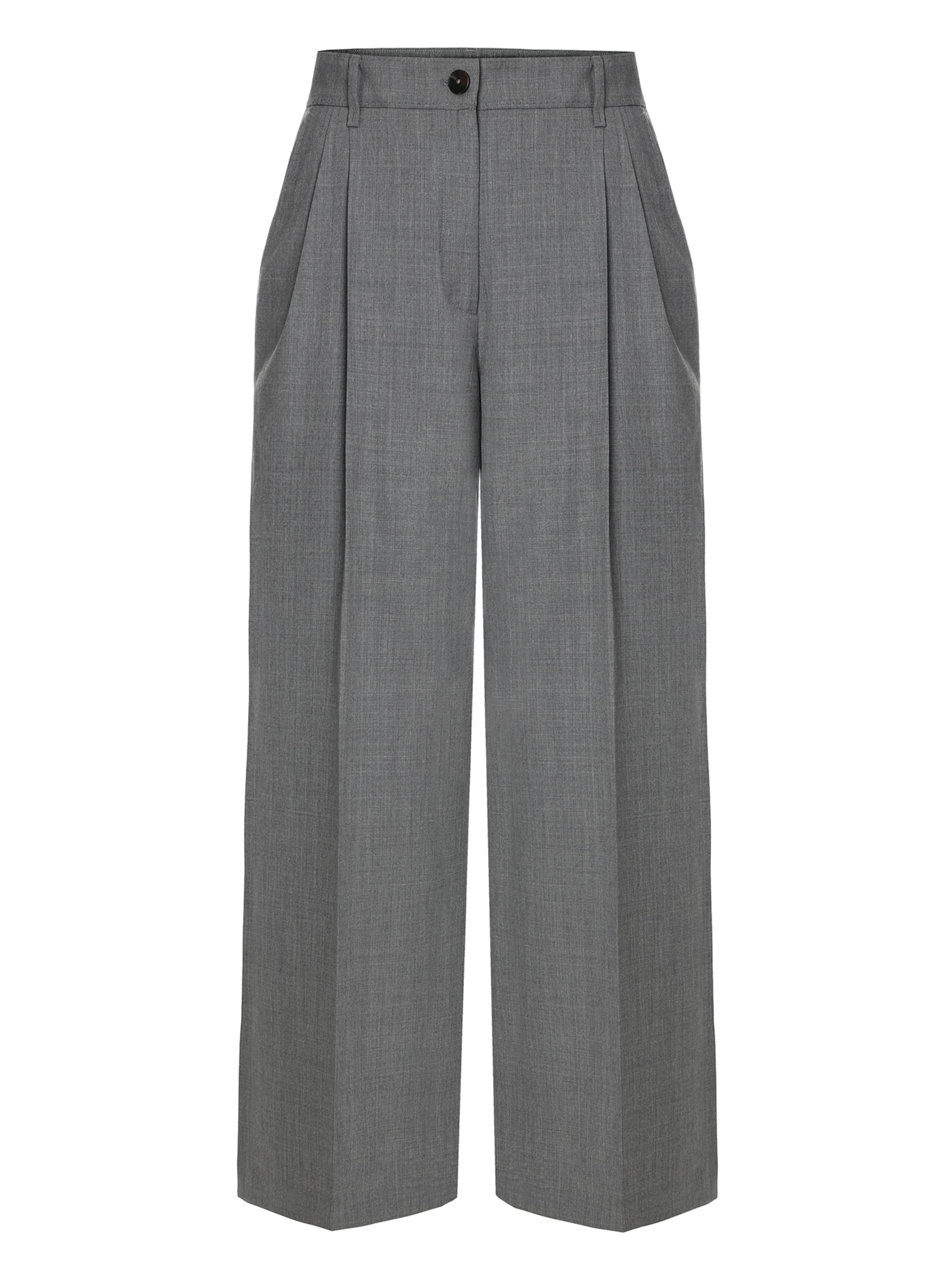 TATUUM Wide leg Broek in Grijs: voorkant