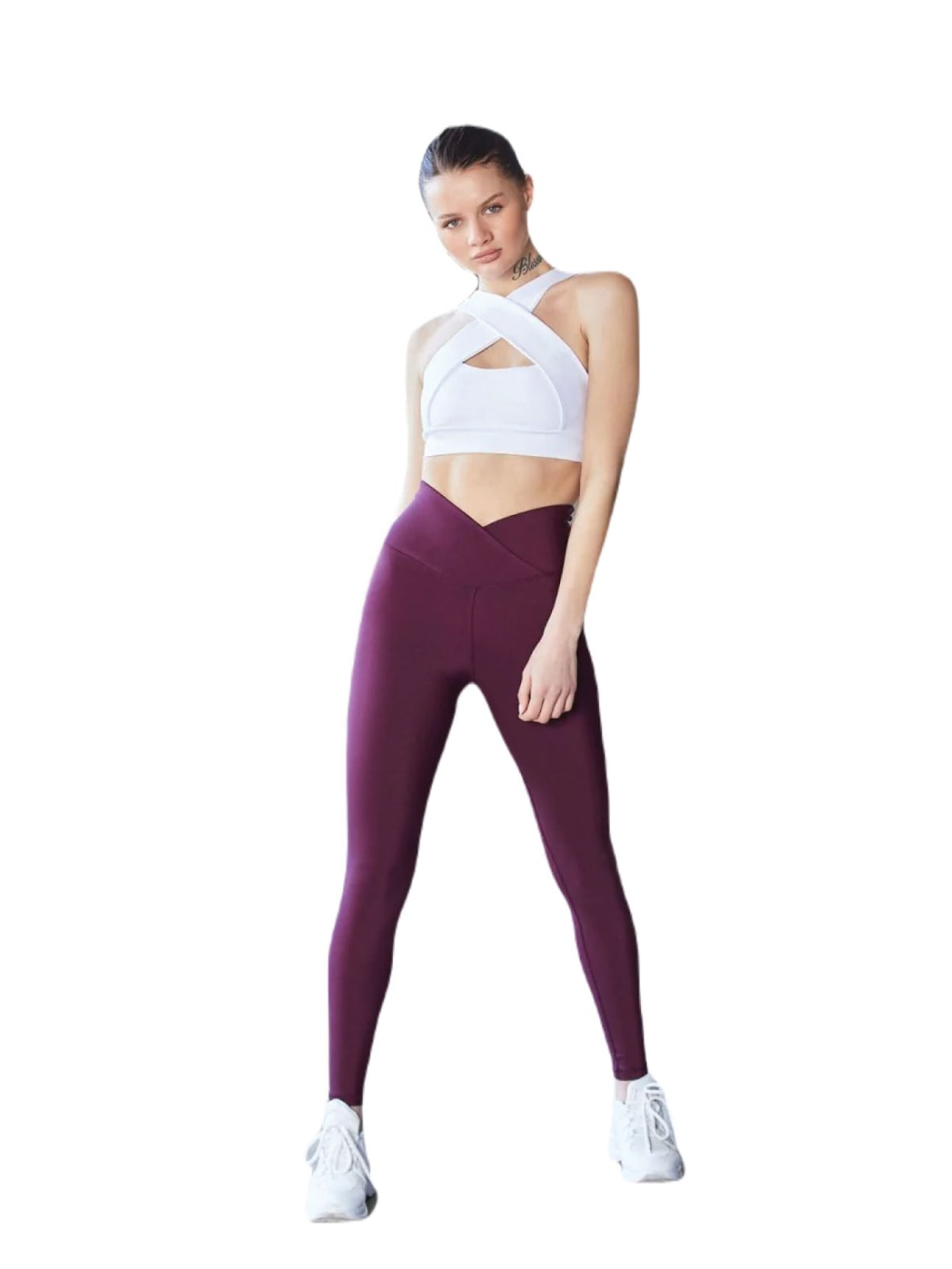 Lismina Slim fit Leggings 'Lismina - 1087 Ve Waist Leggings' in Purple: front