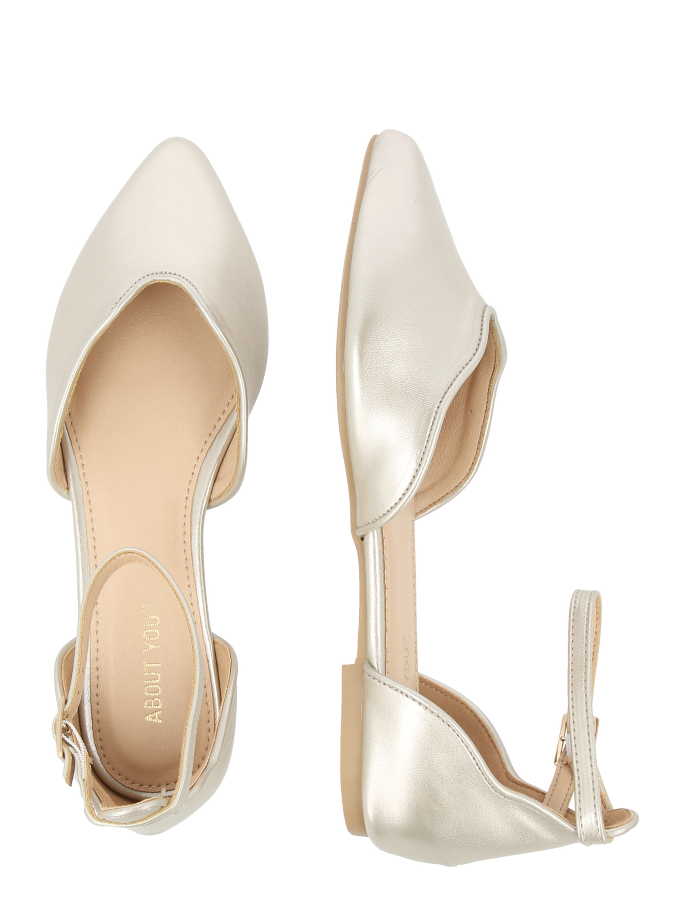 ABOUT YOU Балетки с ремешком 'Dilana' в Золотой