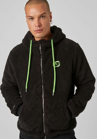 THAT GORILLA BRAND Zip-Up Hoodie 'RAFIKI' in Black: front