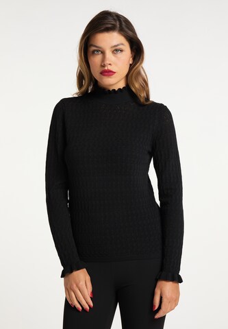 Pull-over faina en noir : devant