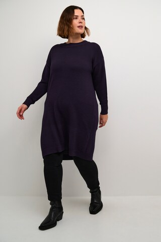KAFFE CURVE Strickkleid 'Bell' in Lila