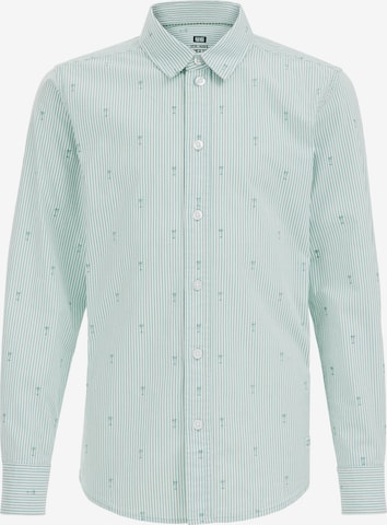 Coupe regular Chemise WE Fashion en vert : devant