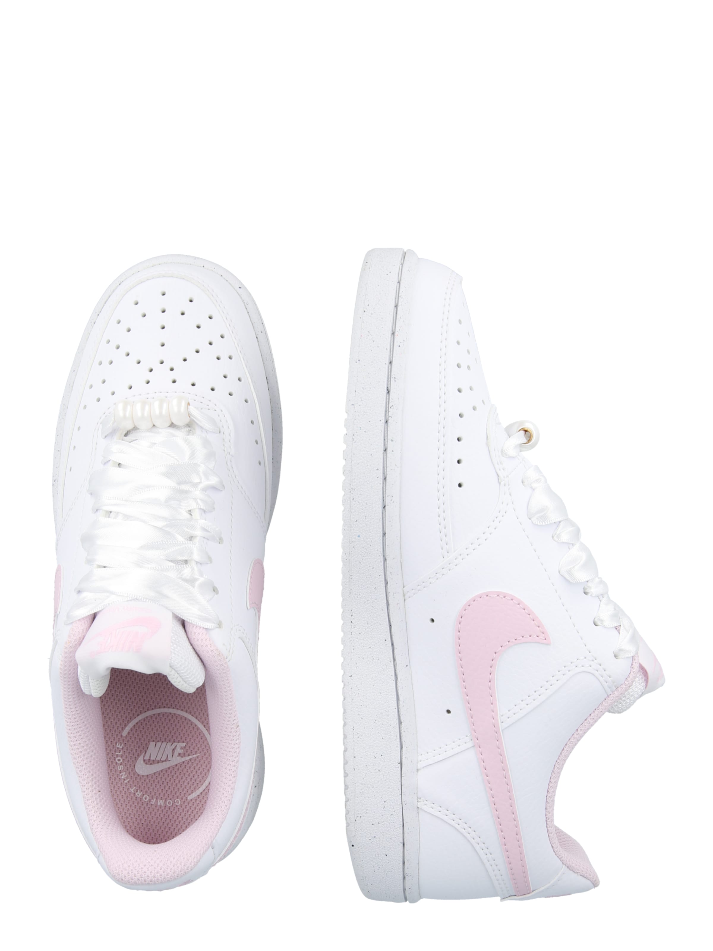 Baskets basses 'COURT VISION' Nike Sportswear en blanc