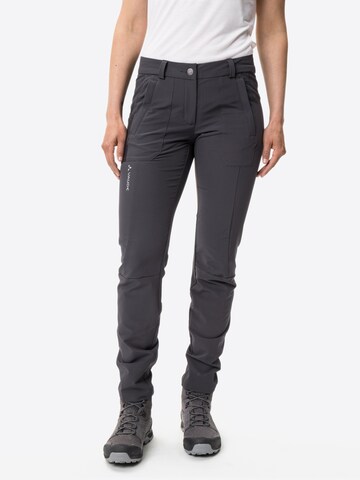 VAUDE Slim fit Outdoor Pants 'Elope' in Black: front