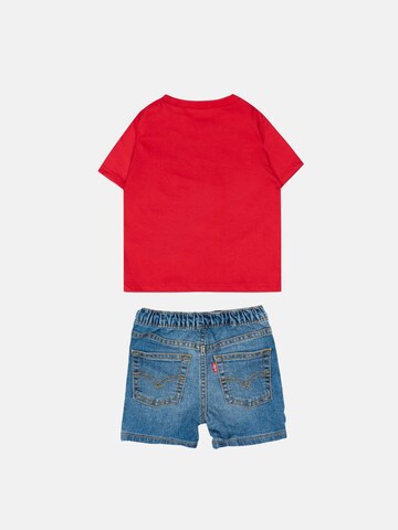 Levi's Kids Set 'LVB HP AOP LOGO TEE & SHORT' i röd