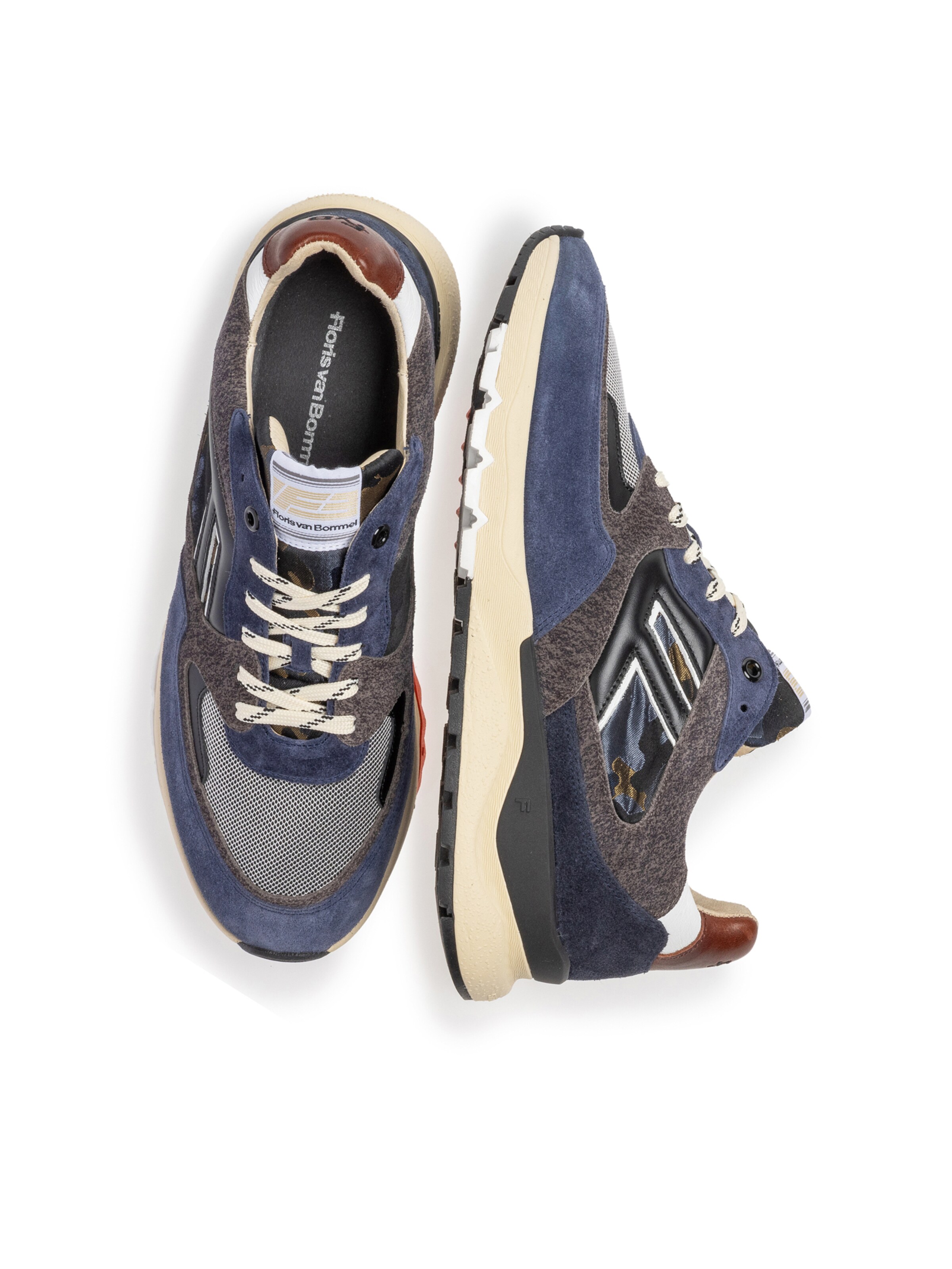 Baskets basses Floris van Bommel en bleu
