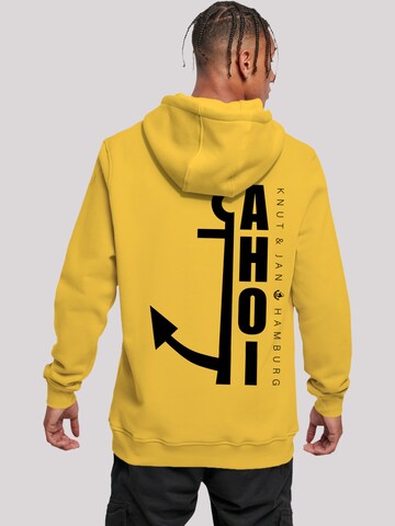 Sweat-shirt 'Ahoi Anker' F4NT4STIC en jaune : devant