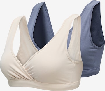 Bustier Soutien-gorge d’allaitement Lindex Maternity en beige : devant