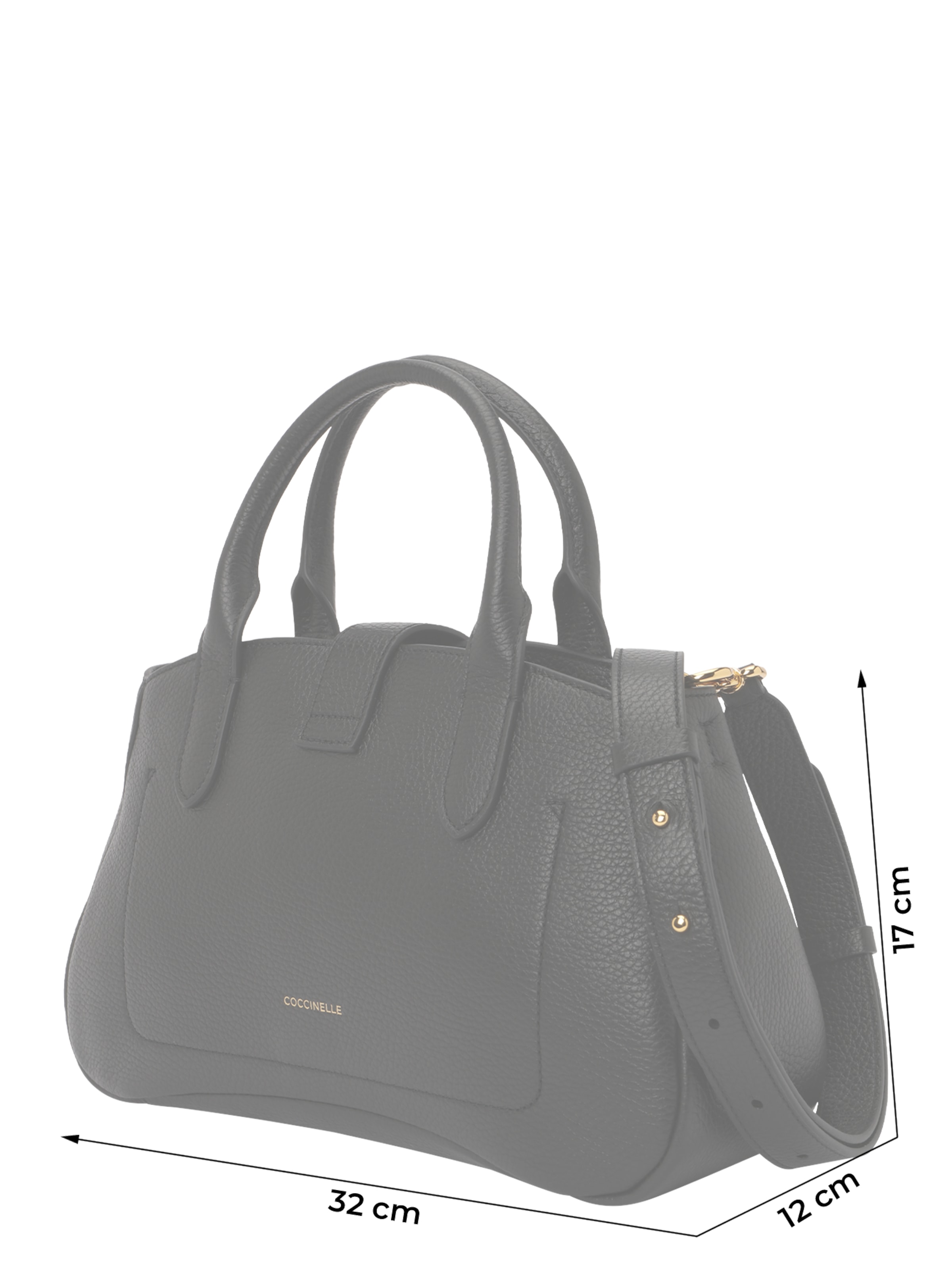 CoccinelleRučna torbica 'HIMMA' - crna boja: prednji dio