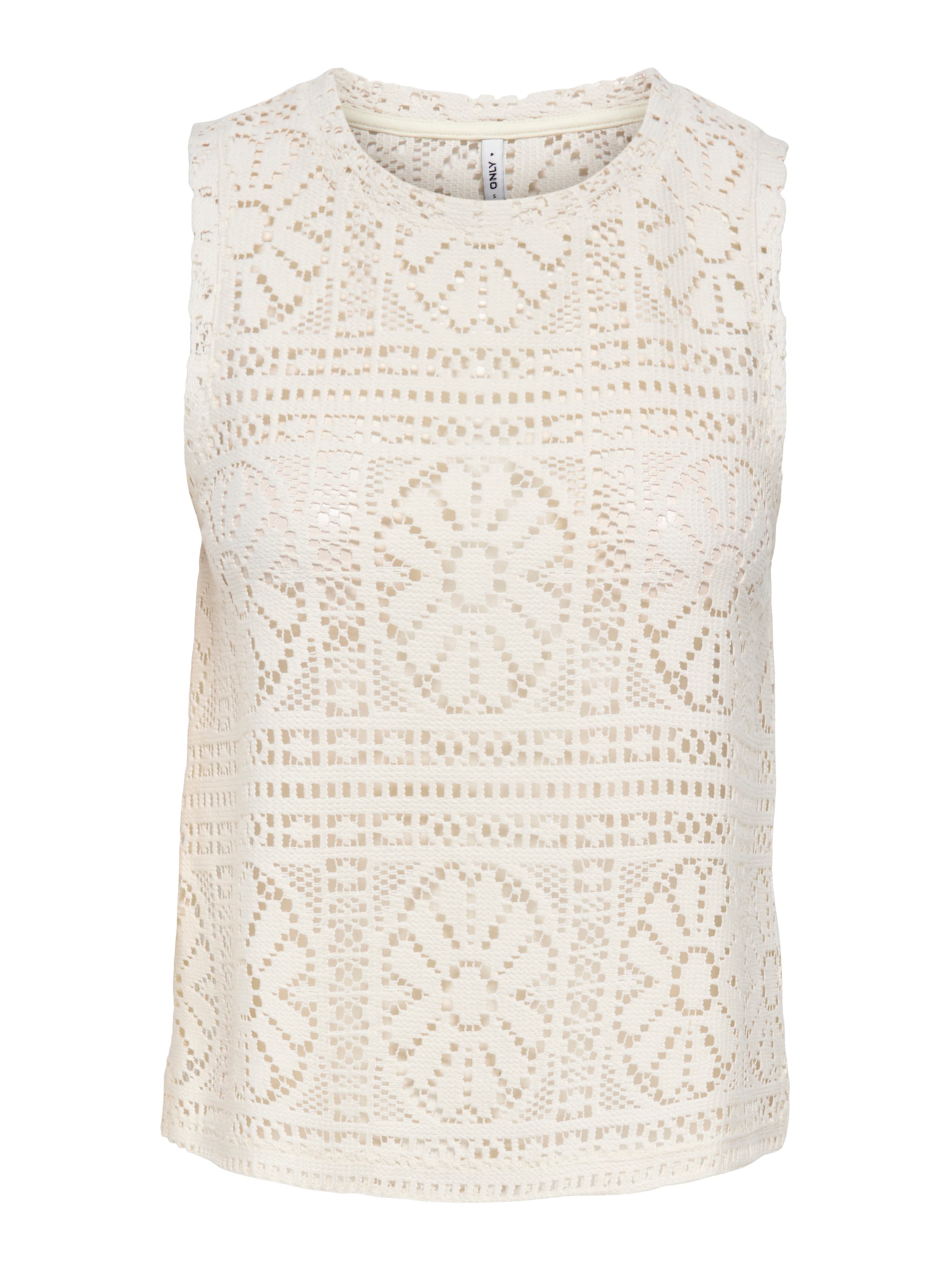 ONLY - Top de malha 'ONLLIAN' em bege: frente