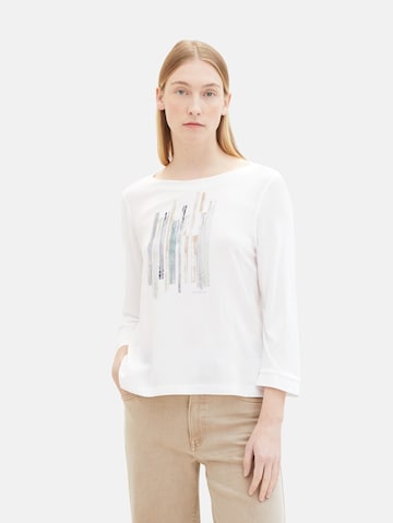 T-shirt TOM TAILOR en blanc : devant