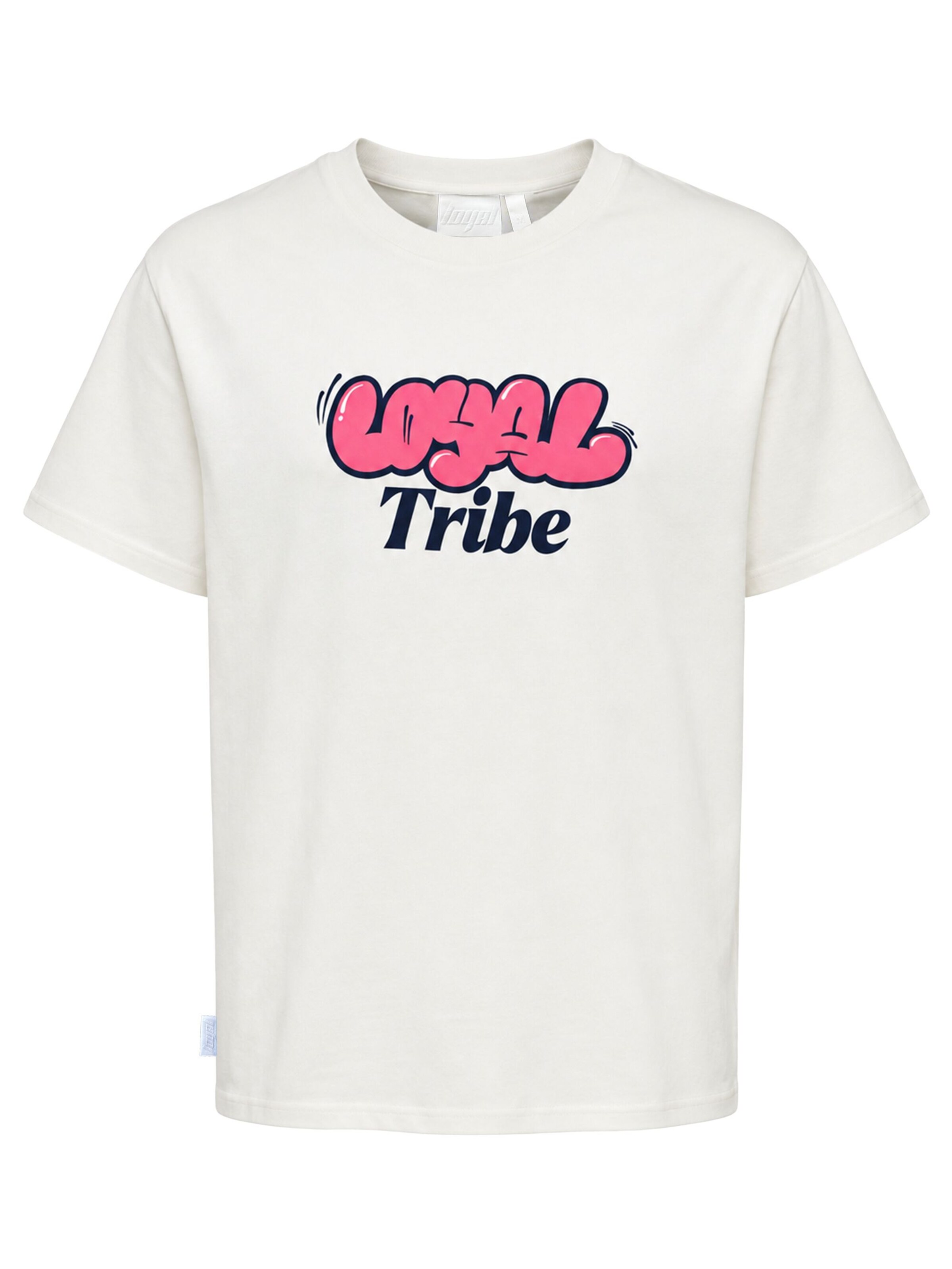 loyal Unisex T-Shirt mit Print in Loose Fit in Weiß: Vorderseite