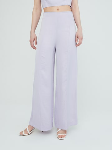Wide Leg Pantalon 'Jemma' EDITED en violet : devant