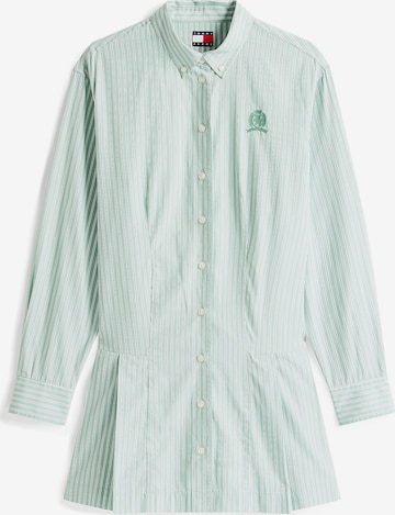 Tommy Jeans Blousejurk in Groen: voorkant