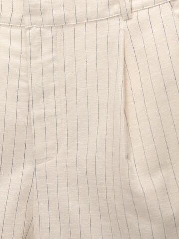 Pull&Bear Loosefit Veckad byxa i beige