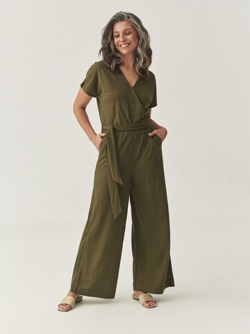 Pantalons de tailleur 'Koreki' TATUUM en vert : devant