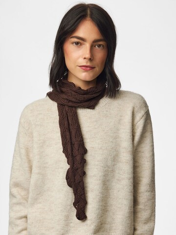 PIECES Scarf 'KOMMA' in Brown