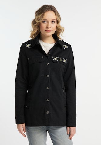 Camicia da donna di DreiMaster Vintage in nero: frontale