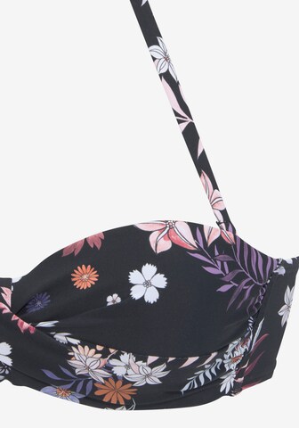 SUNSEEKER Bandeau Bikinitop in Schwarz