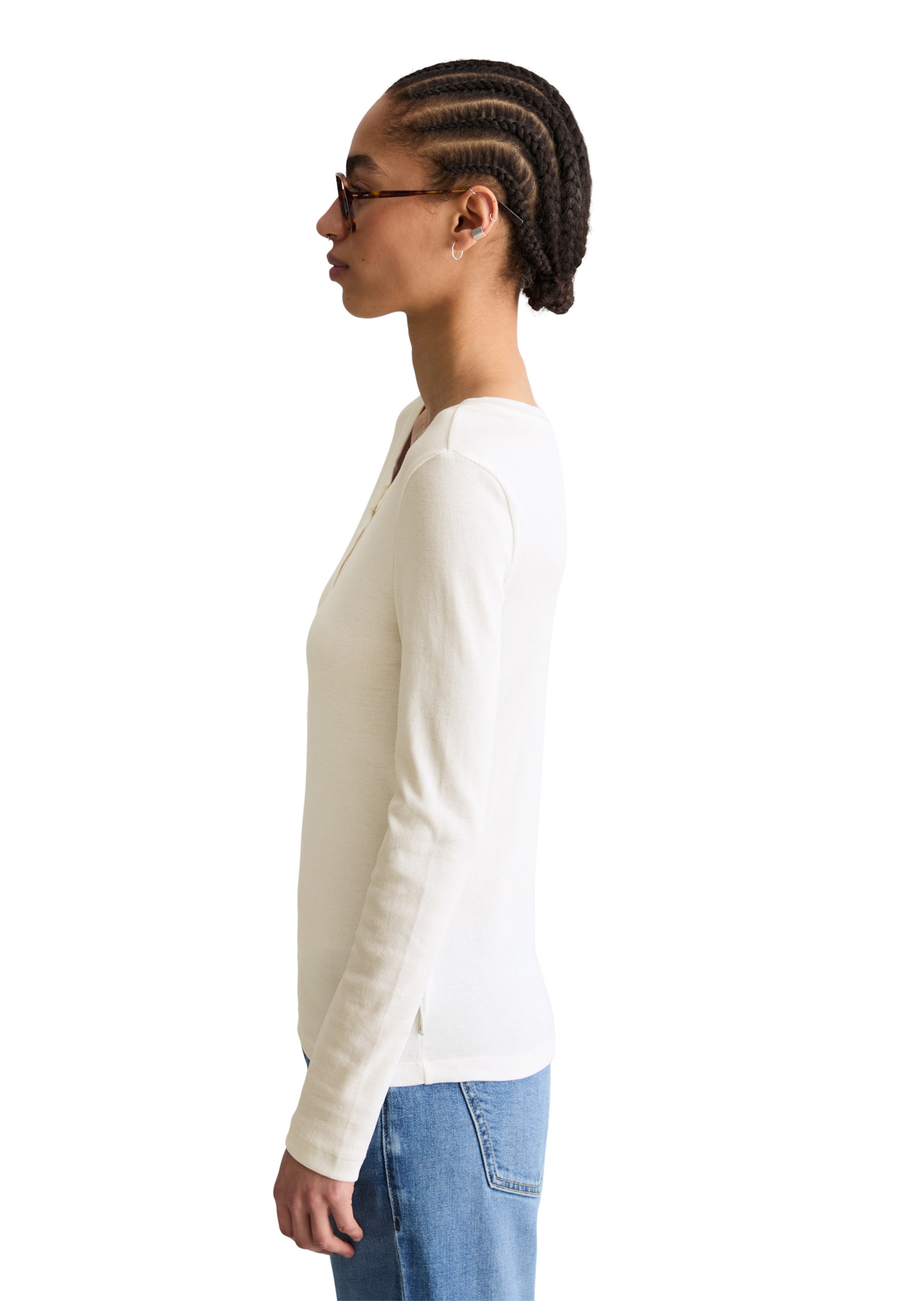 Marc O'Polo DENIM Shirt 'Serafino' in Beige